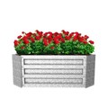 Nature Spring Raised Garden Bed and Plant Holder Kit, Adjustable Galvanized Iron for Flowers, Vegetables, Herbs 677927PYA